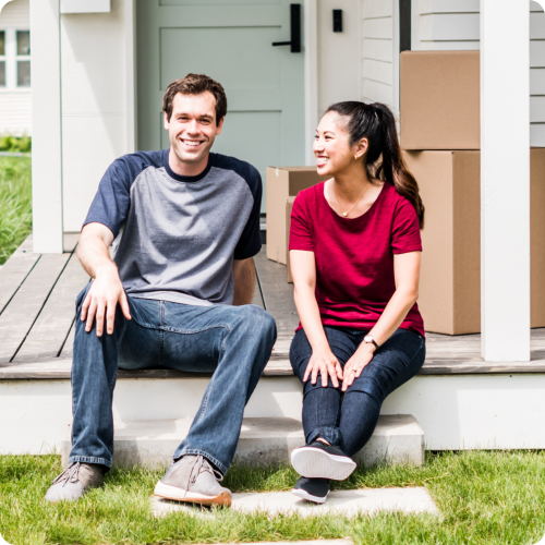 Couple saving for their first home