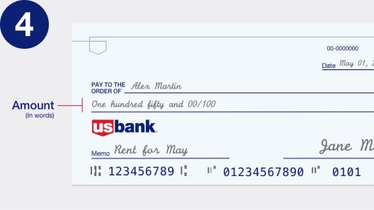 How to write numbers in words on a check.