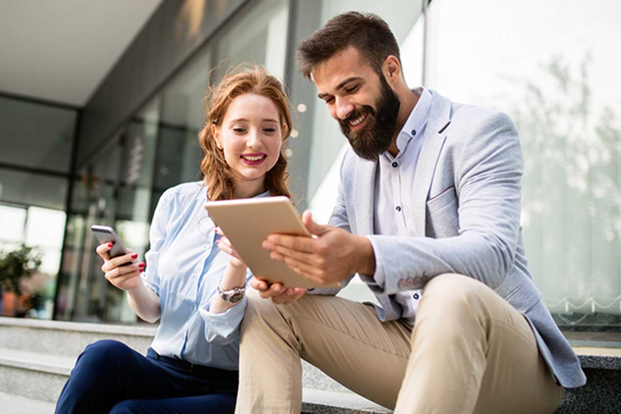 Man going over personal investments with a financial representative