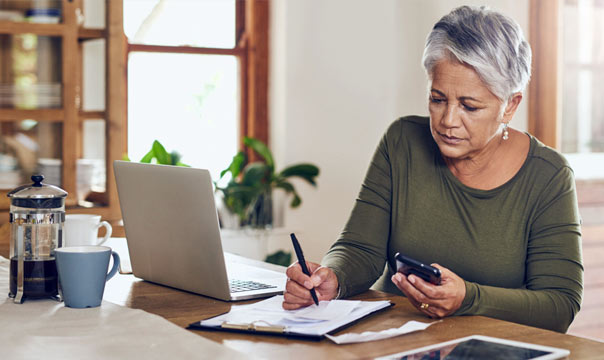 woman working on laptop